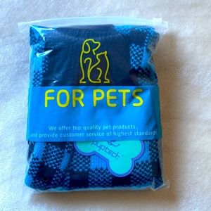 Brand new tags on — black and blue large dog sweater